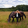 Horse-woman. In Style of Russian Painters